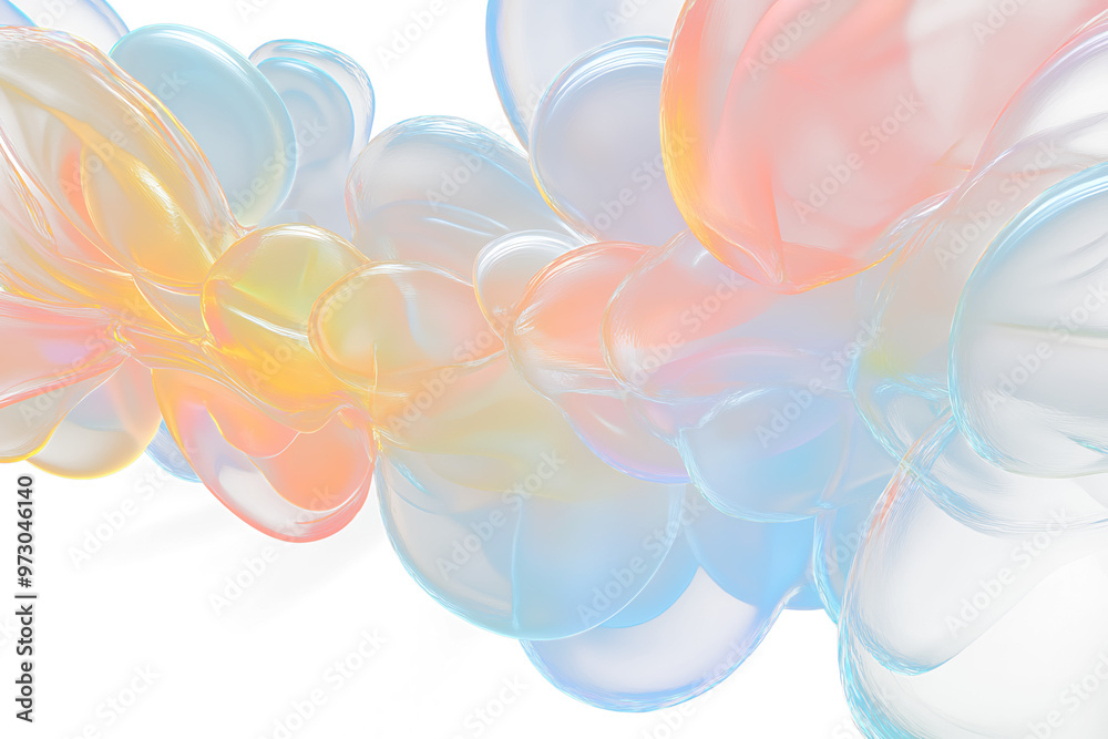 Sleek Glass Cloud Shapes on Transparent Background Sleek Glass Cloud Shapes on Transparent Background