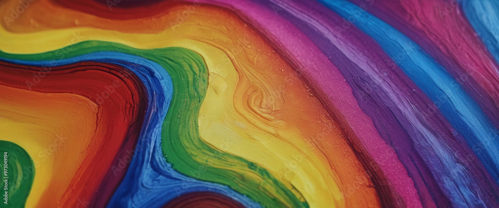 Abstract Rainbow Swirl Background for Pride Month Celebrations Abstract Rainbow Swirl Background for Pride Month Celebrations
