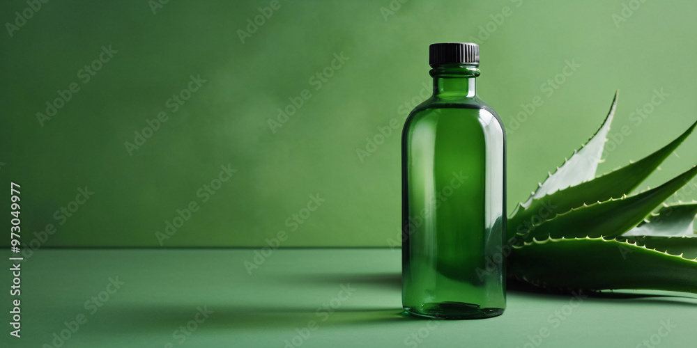 Natural Aloe Vera Skincare Bottle Minimalist Eco Friendly Beauty Routine Natural Aloe Vera Skincare Bottle Minimalist Eco Friendly Beauty Routine