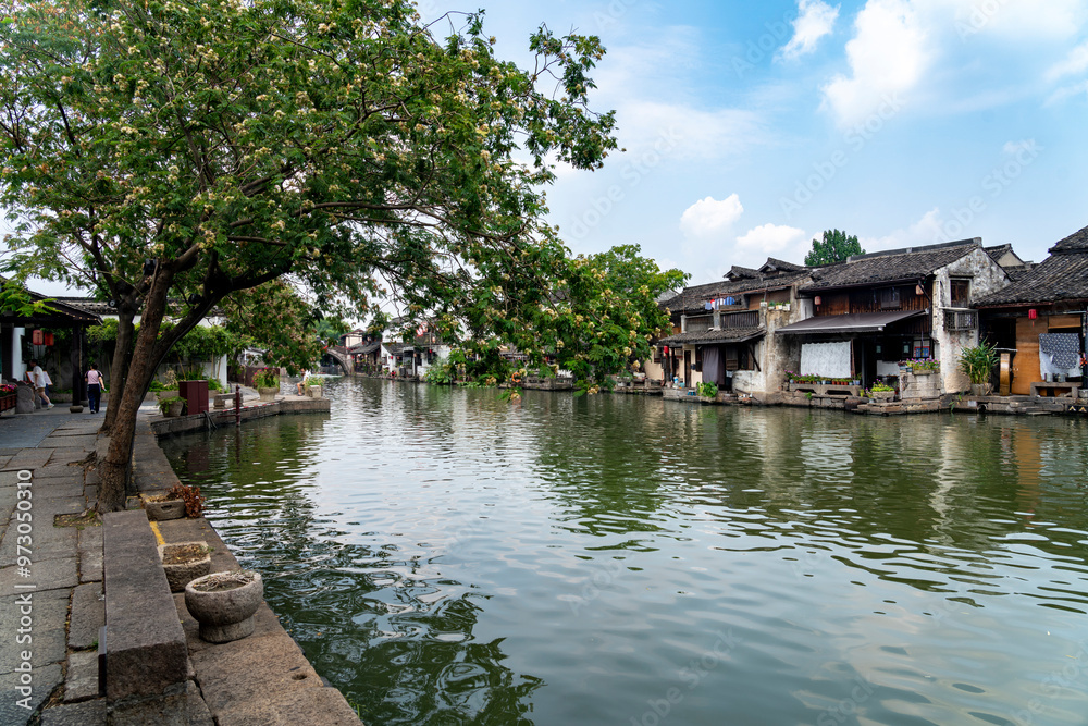 Anchang Ancient Town Scenic Area in Shaoxing, Zhejiang, China Anchang Ancient Town Scenic Area in Shaoxing, Zhejiang, China