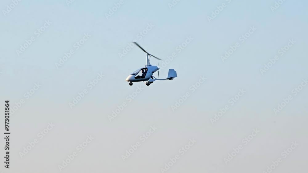 autogyro, helicopter, transport, helicopter flies over the ground, sky autogyro, helicopter, transport, helicopter flies over the ground, sky