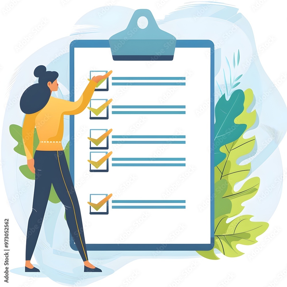 Man Checking Off Tasks on a Clipboard To-Do List in Office Environment Man Checking Off Tasks on a Clipboard To-Do List in Office Environment