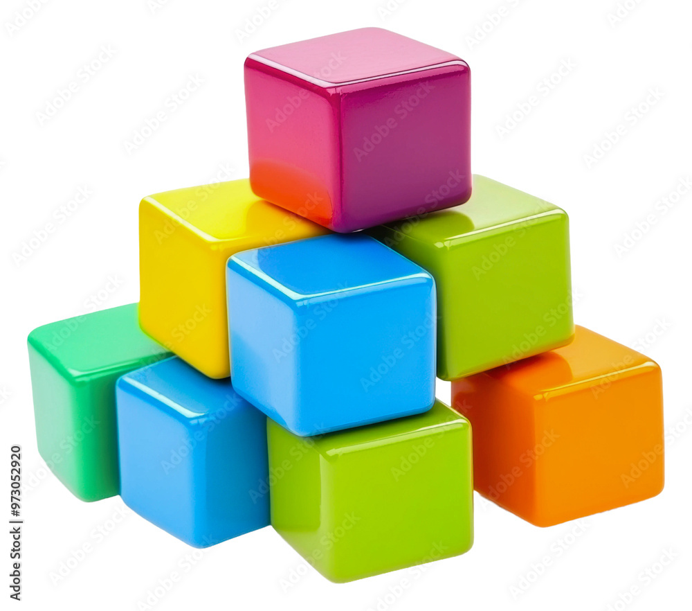 PNG Playful colorful stacking cubes PNG Playful colorful stacking cubes