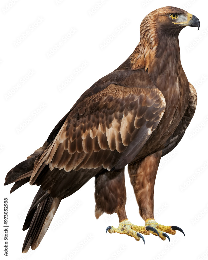 Obraz premium Golden Eagle (Aquila chrysaetos), isolated on transparent background