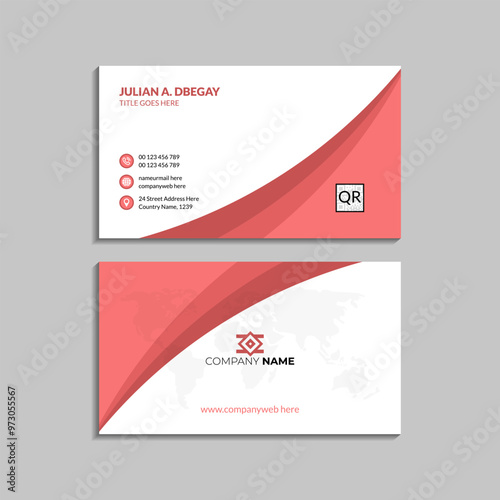 Elegant business card template with modern design