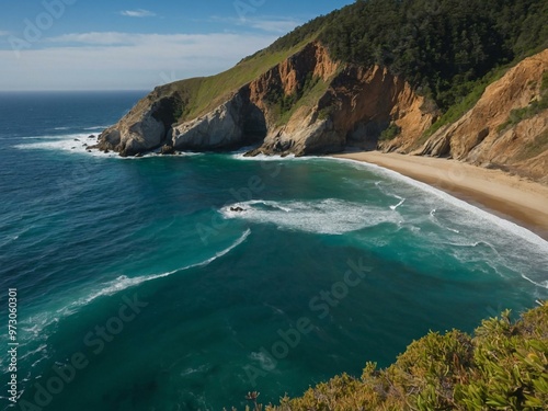 Coastal beauty along a serene cliffside trail.