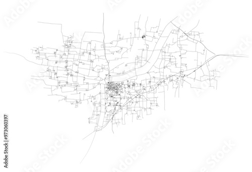 Xian China street map