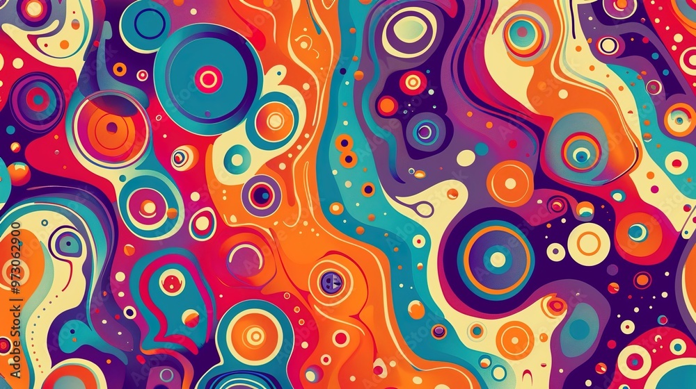Fototapeta premium Abstract seamless pattern wallpaper