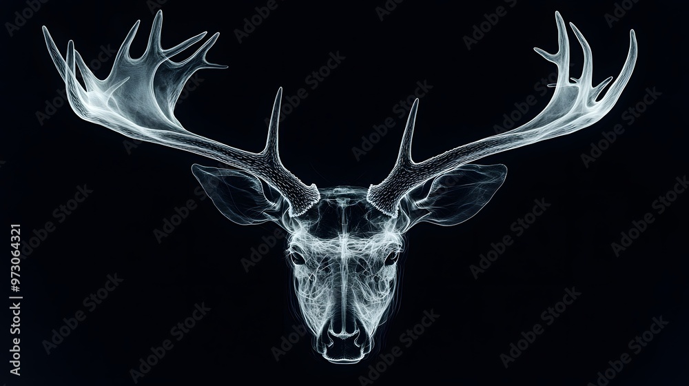 X-ray of a Deer Antlers: X-ray of a deer’s head, focusing on the antlers and skull structure, revealing the bone density and growth patterns.
X-ray of a Deer Antlers: X-ray of a deer’s head, focusing on the antlers and skull structure, revealing the bone density and growth patterns.