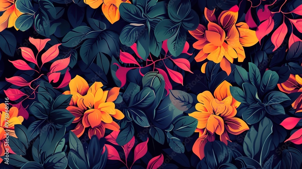 Flower pattern seamless wallpaper Flower pattern seamless wallpaper