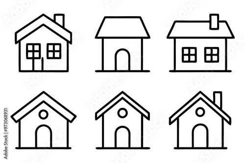 House icon, vector house logo, BUILDING icon logo,simple line art logo, home icon, building house icon