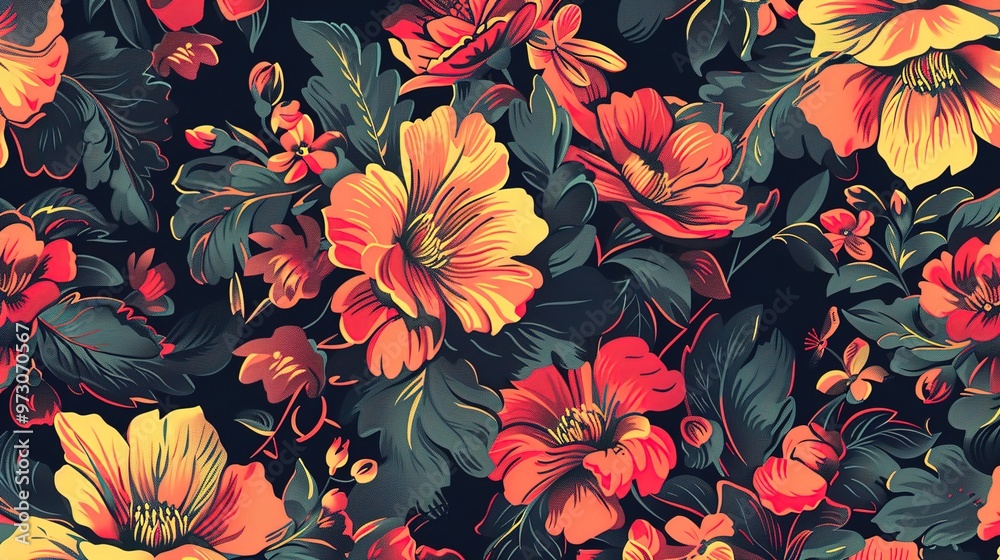 colourful flower pattern wallpaper colourful flower pattern wallpaper