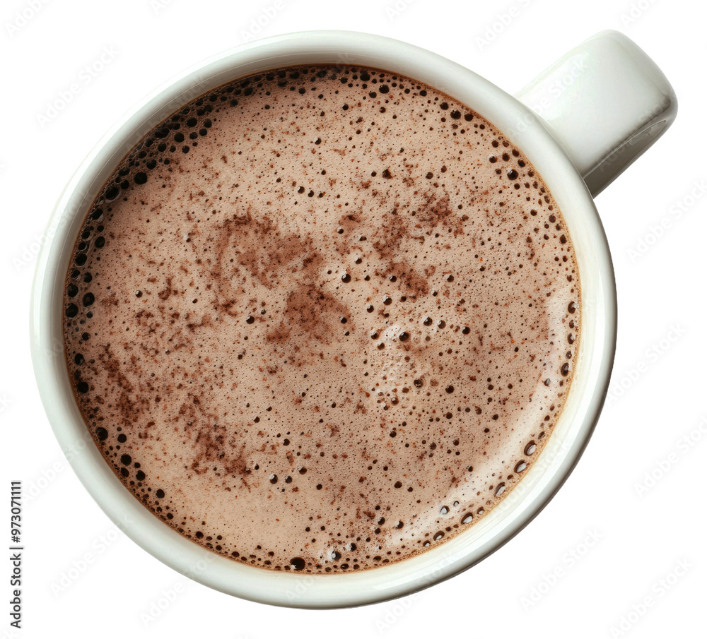 PNG Warm chocolate drink in a white cup on a table PNG Warm chocolate drink in a white cup on a table