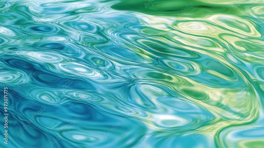 An abstract background with a ripple effect, resembling waves on a pond in shades of blue and green. An abstract background with a ripple effect, resembling waves on a pond in shades of blue and green.
