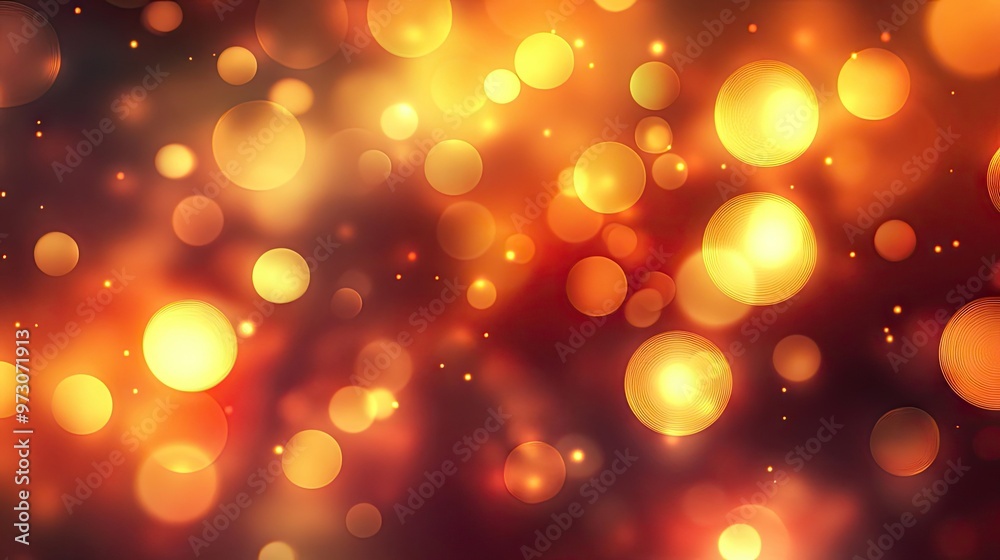 An abstract background with a soft, bokeh effect, featuring blurred circles of light in warm tones.