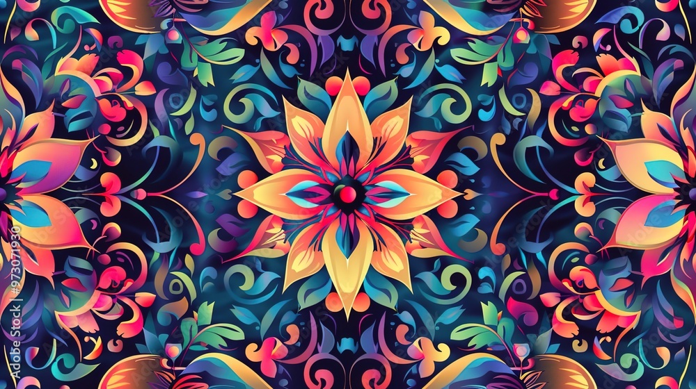 colourful motifs seamless wallpaper colourful motifs seamless wallpaper