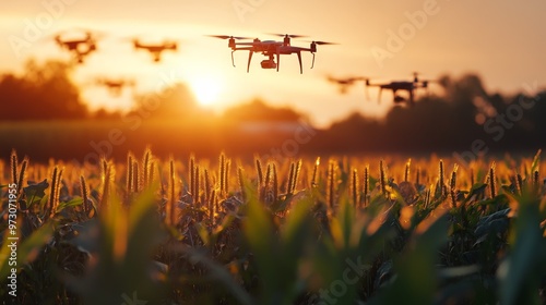 A high-tech agricultural drone system for precision farming.