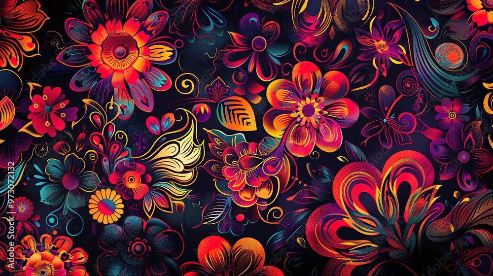 colourful motifs seamless wallpaper colourful motifs seamless wallpaper