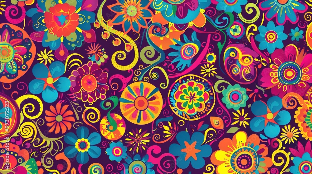 colourful motifs seamless wallpaper colourful motifs seamless wallpaper