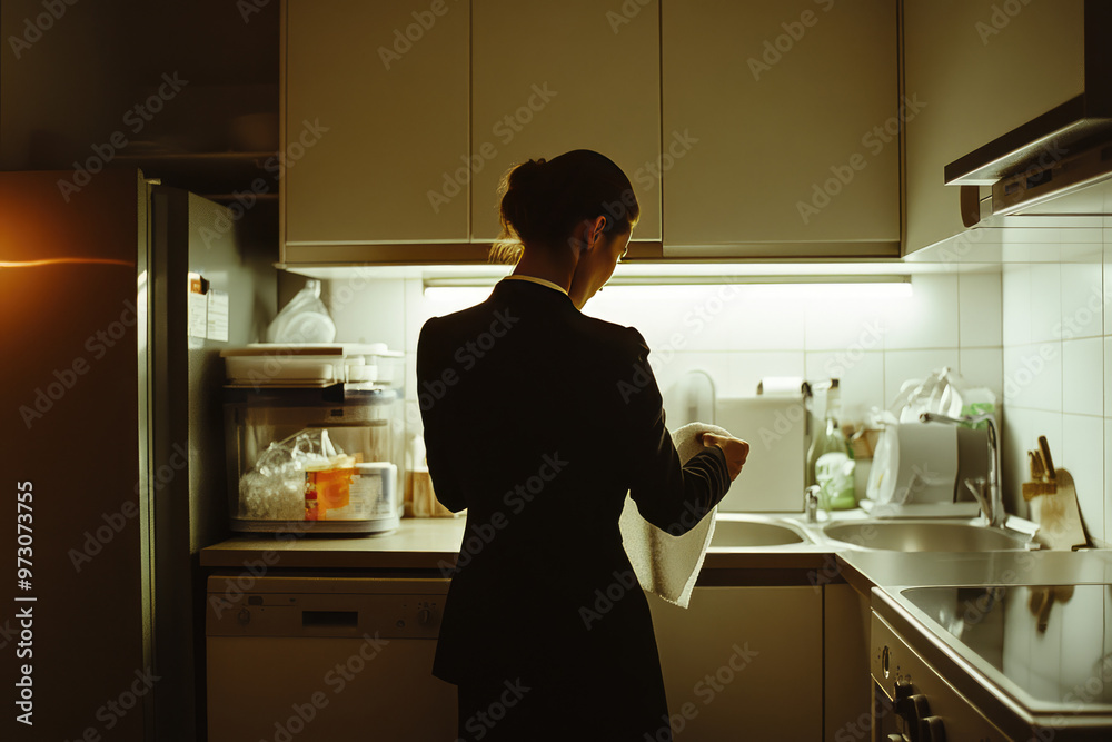 the hotel manager is inspecting the cleaner's work quality by checking into all the details of the rental airbnb service apartment the hotel manager is inspecting the cleaner's work quality by checking into all the details of the rental airbnb service apartment