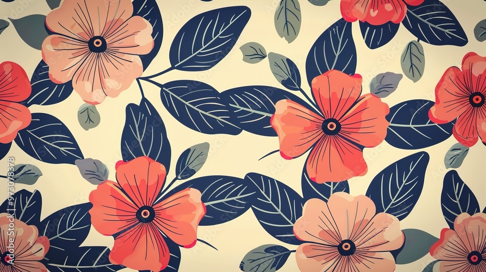 Retro theme seamless wallpaper Retro theme seamless wallpaper