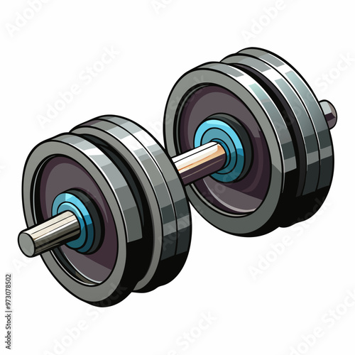 dumbbell isolated on white