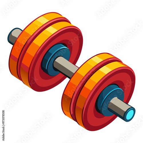 dumbbell isolated on white