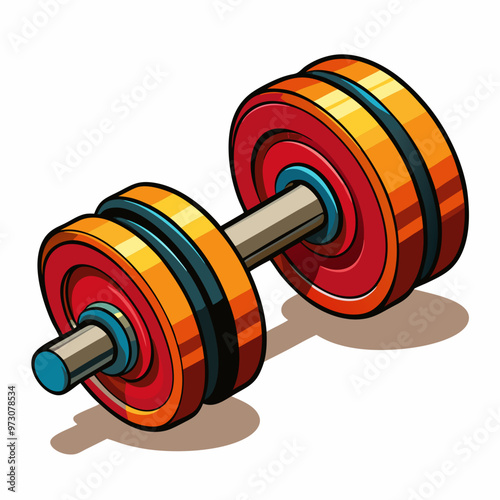 dumbbell isolated on white