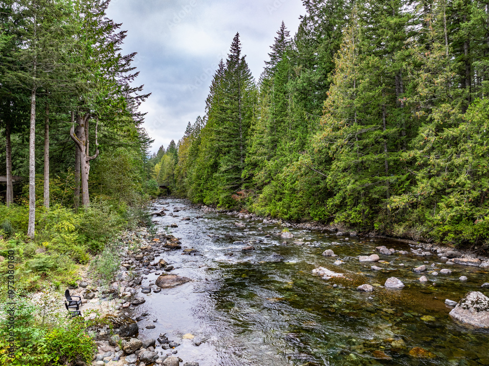 Obraz premium Drone North Bend River 2