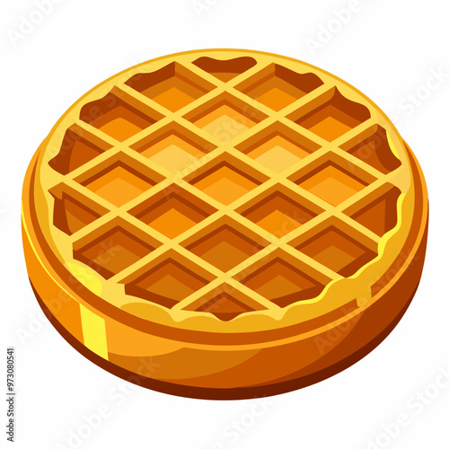waffles isolated on white