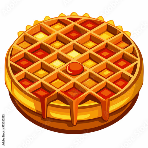 waffles isolated on white
