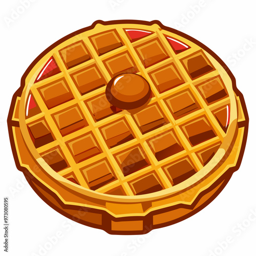 waffles isolated on white