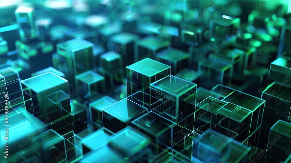 Abstract Cityscape of Cubes Abstract Cityscape of Cubes