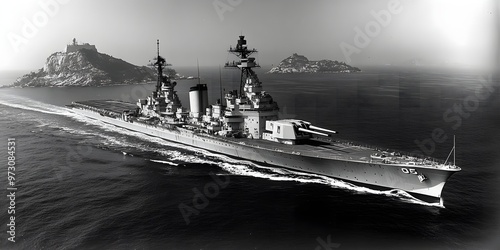 The USS Indianapolis receiving a ceremonial send-off before its final mission in the Pacific