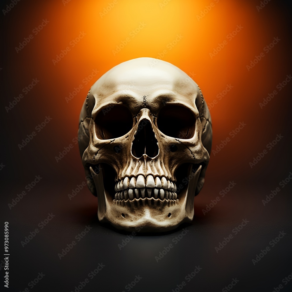 Obraz premium Halloween skull concept background