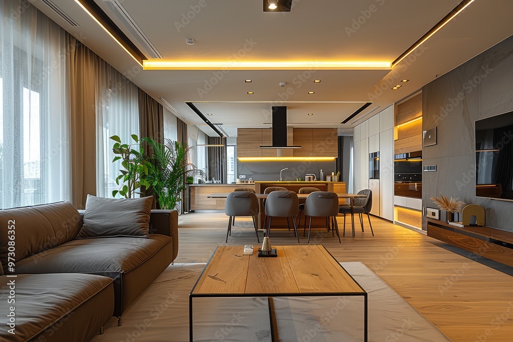 Fototapeta premium luxurius office room interior decore Boardroom Meeting