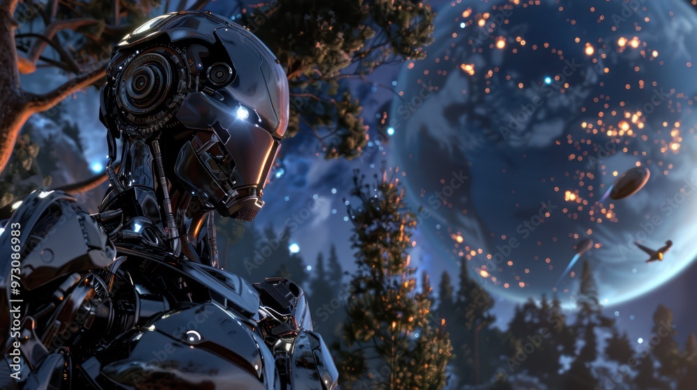 Robot in a Night Sky Robot in a Night Sky