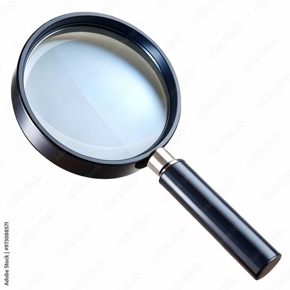 magnifier glass black big glass on white background magnifier glass black big glass on white background
