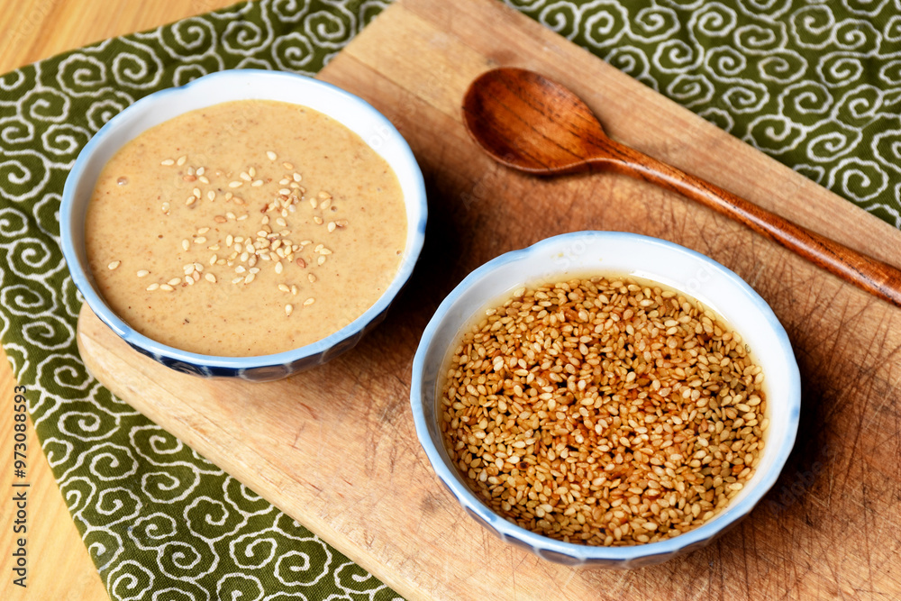 Gomadare is a sesame-based sauce used to enhance a variety of traditional Japanese dishes. Gomadare is a sesame-based sauce used to enhance a variety of traditional Japanese dishes.