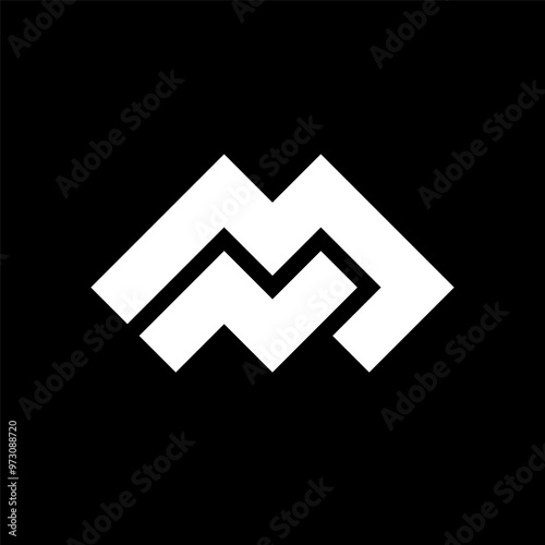 Letter MN creative monogram logo