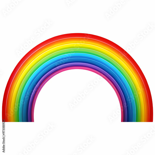 raibow on white background photo