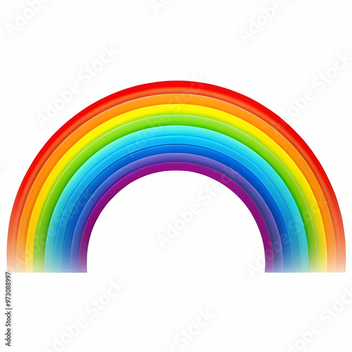 raibow on white background photo