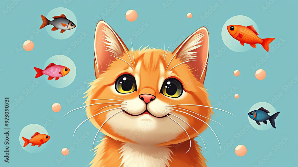 Portrait fluffy cat , smiling cat looking at camera. The cat dreams of food. Portrait fluffy cat , smiling cat looking at camera. The cat dreams of food.