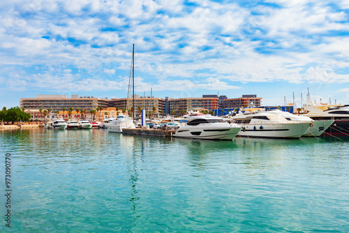 Marina of the Port of Alicante city, Spain