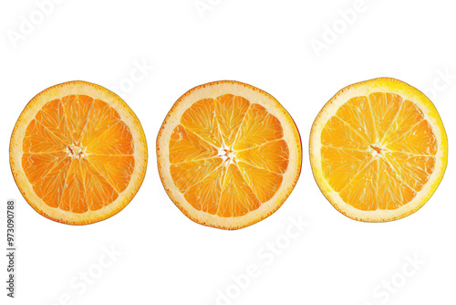 Fresh Orange Slices Isolated on Transparent Background PNG