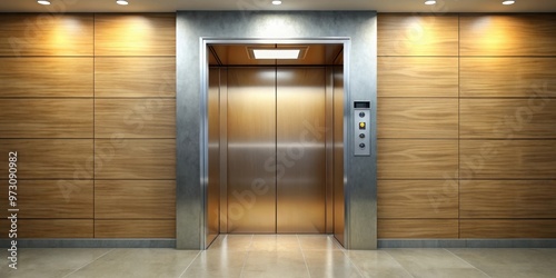 Open elevator in wooden wall allowing access to a hidden room