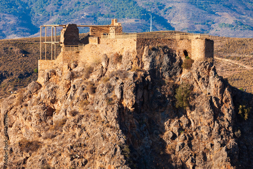 Lanjaron Castle in Alpujarras region in Spain photo