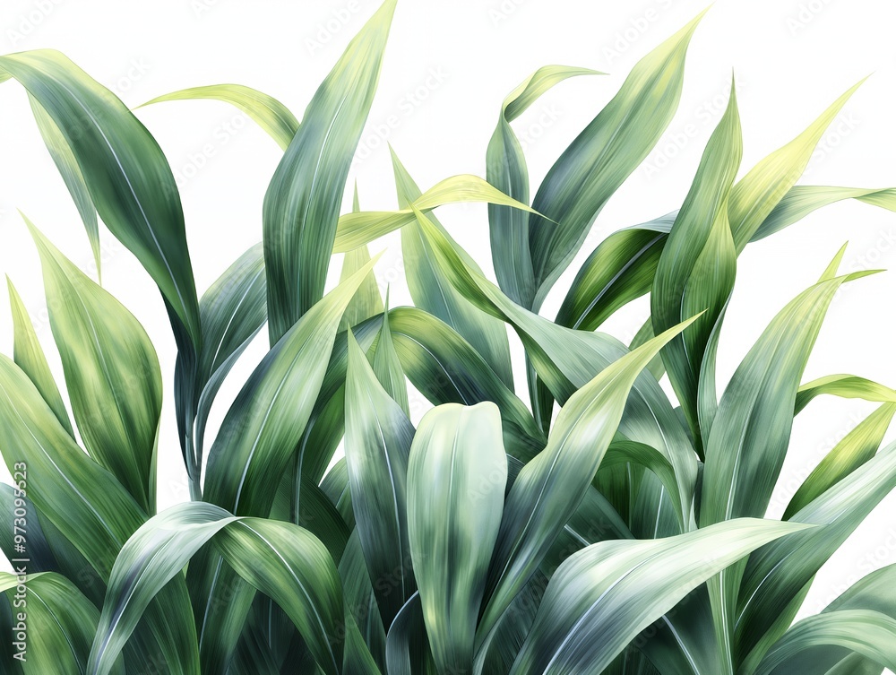 Lush green leaves with intricate detail. Lush green leaves with intricate detail.