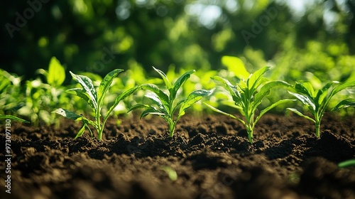 Healthy, nutrient-rich soil cultivated through regenerative agriculture.