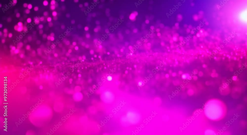 Abstract motion of Neon purple and red particles with bokeh Seamless loop particle animation 4k animation
